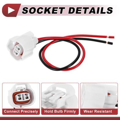Set of 2 Side Marker Light Socket Wiring for Toyota Camry  No.90980-11156