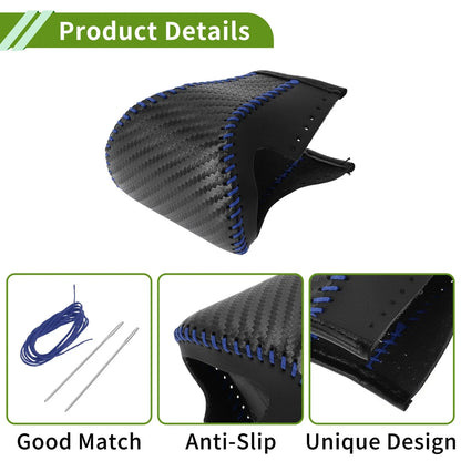 Gear Shift Knob Cover for Lexus ES300h 2018-2023 Black Carbon Fiber Blue