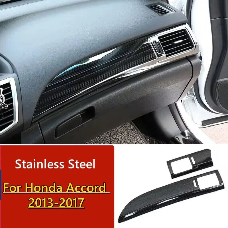 Brushed Black Front Air Outlet Frame Cover Trim for Honda Accord (2013–2017)