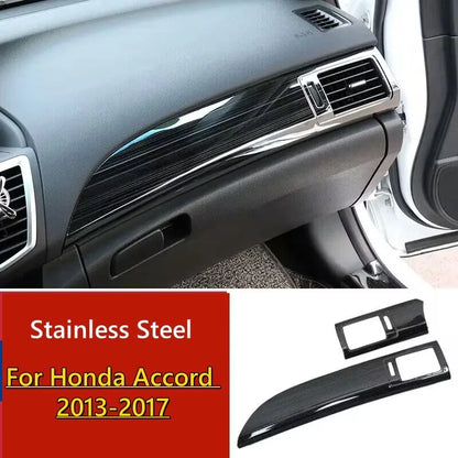 Brushed Black Front Air Outlet Frame Cover Trim for Honda Accord (2013–2017)
