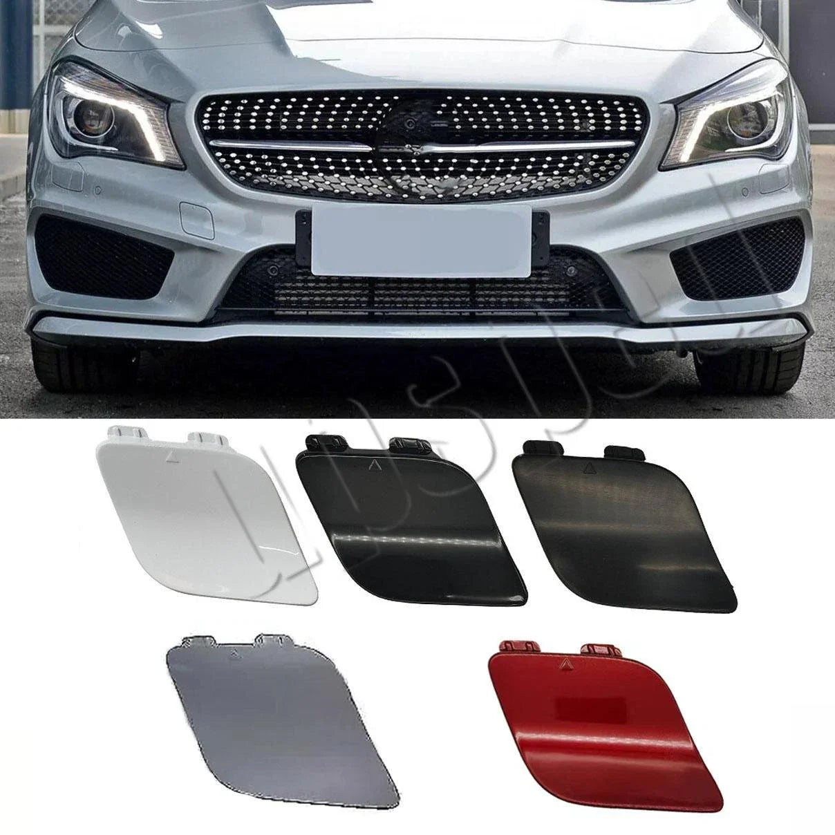 Front Bumper Tow Hook Eye Cover Cap for Benz CLA200 CLA250 (2014–2016)