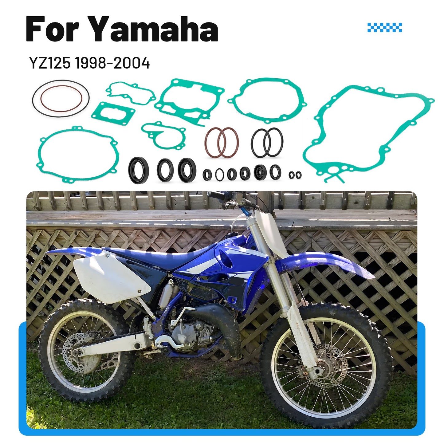 Complete Gasket Kit with Oil Seal for Yamaha YZ125 (1998–2004)