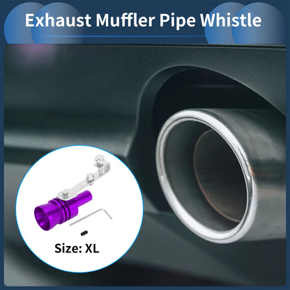 Turbo Sound Exhaust Muffler Pipe Whistle for Universal Fit (1 Set)