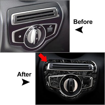 3 x Marbling Headlight Switch Cover Trim for Mercedes-Benz GLC C-Class (15-20)