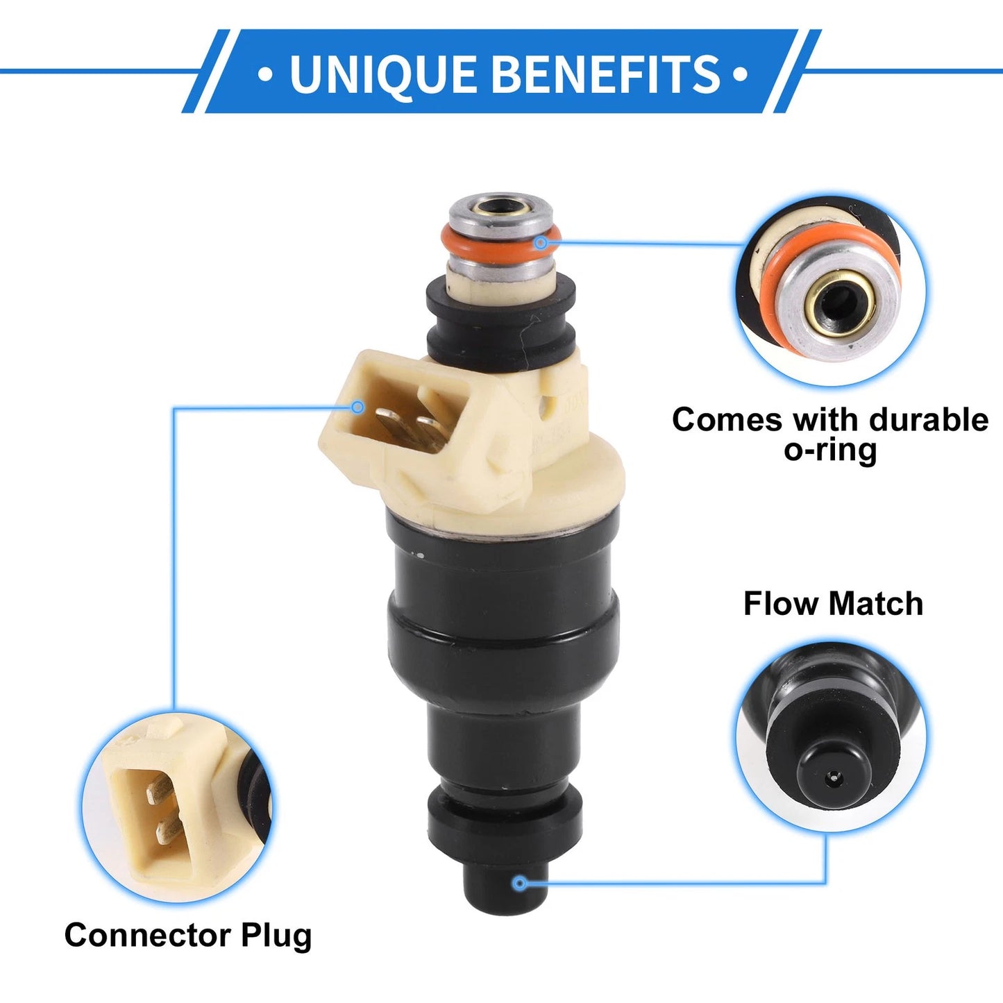 1 Pc Fuel Injector No.INP-051 for Dodge Colt GT 1.6L (1990)