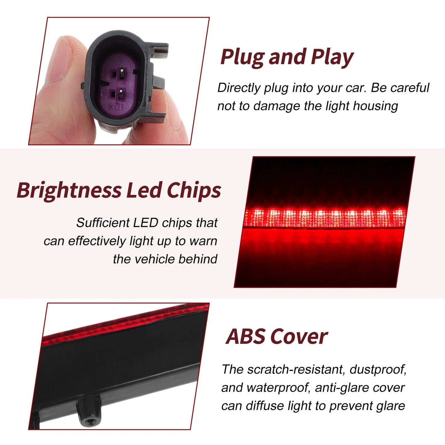 LED Third Brake Light for Lincoln MKX (2016–2018) No.FA1Z13A613AB