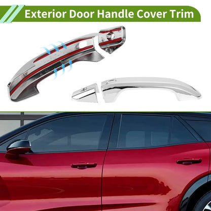 Exterior Door Handle Cover Trim for Chevrolet Colorado (2023–2024) Silver Tone ABS