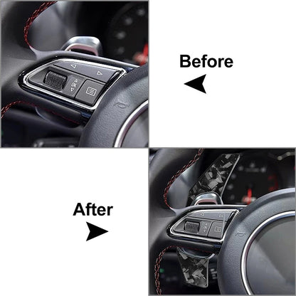 RHD Carbon Fiber Look Gear Shift Panel Side Cover Trim for Audi A3 8V (2014–2019)