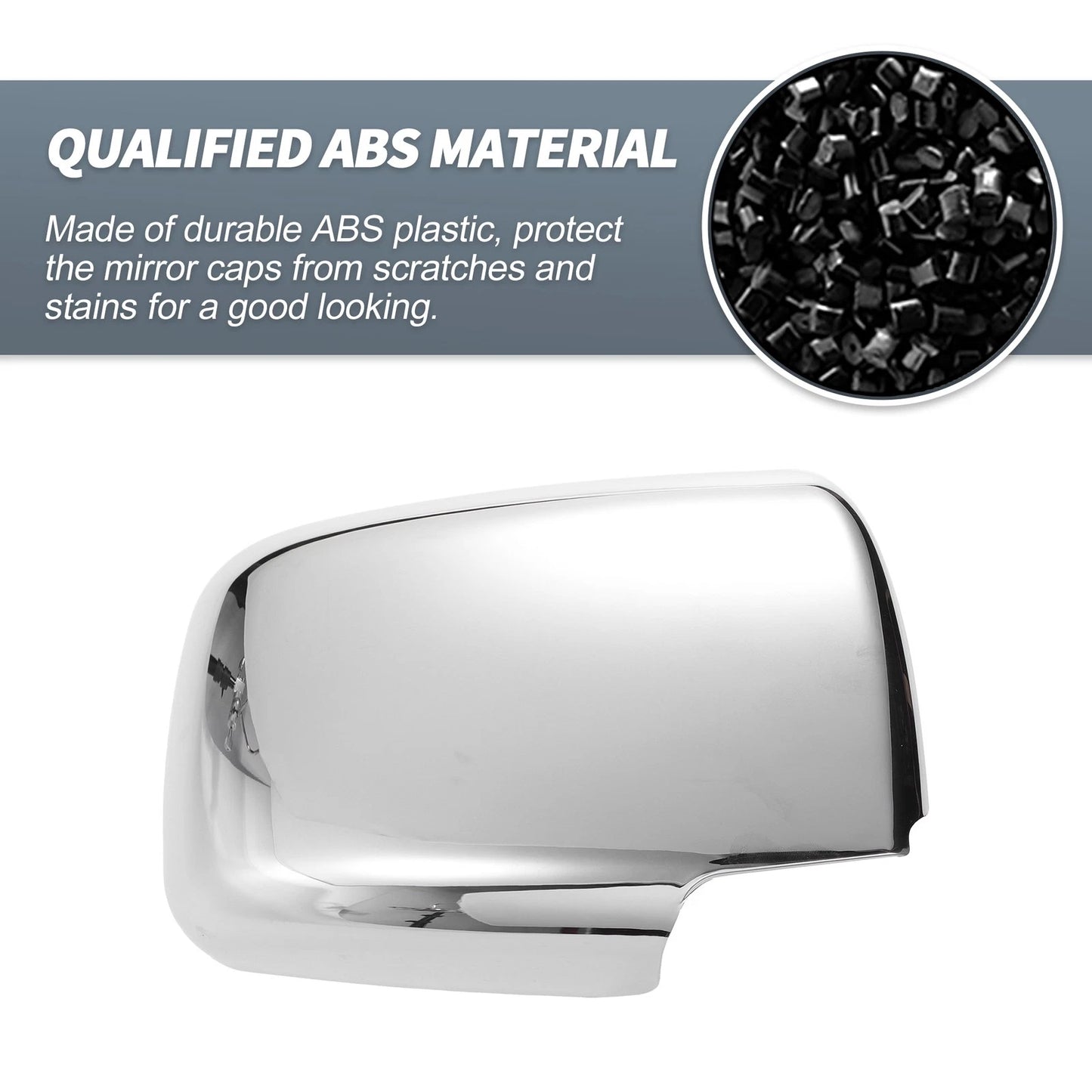 Pair Chrome Plated Rearview Mirror Cover Overlay for Nissan X-Trail Rogue (2008–2013)