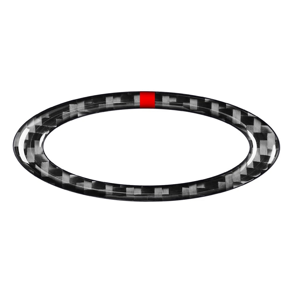 Steering Wheel Center Ring Cover Trim for Ford Mondeo (2013–2019) Black Red Line