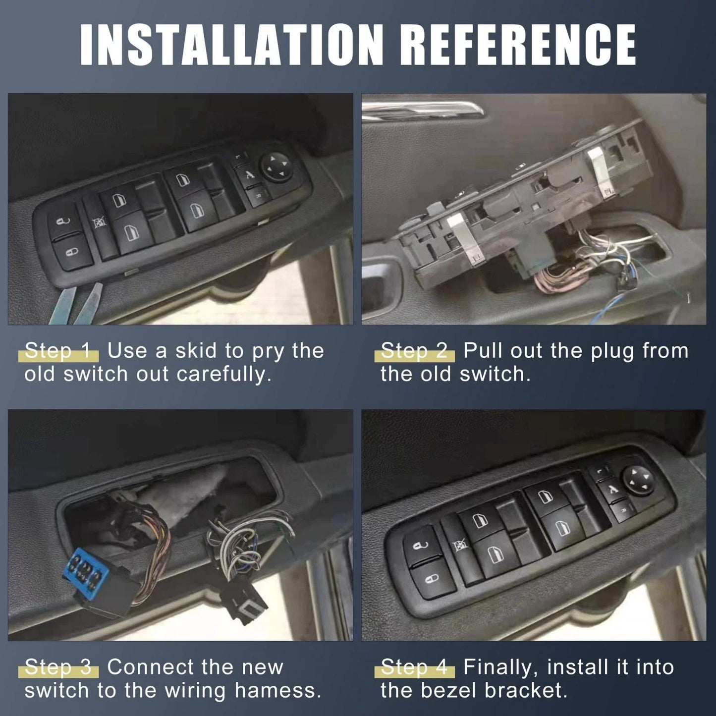 Car Window Switch Button Panel for Ram 5500 (2010-2023)