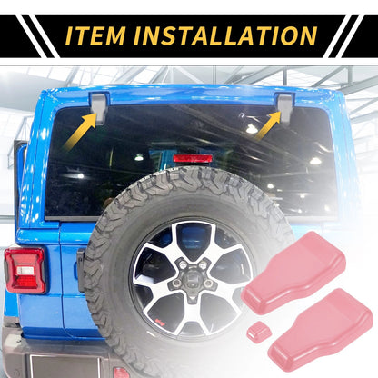 Set of 1 Rear Tail Door Window Hinge Wiper Nozzle Cover Trim for Jeep