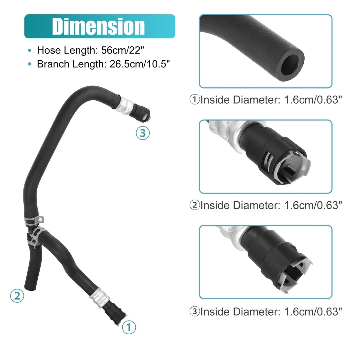 Heater Outlet Hose 25862088 for Chevrolet Traverse, GMC Acadia, Enclave (2007–2017)