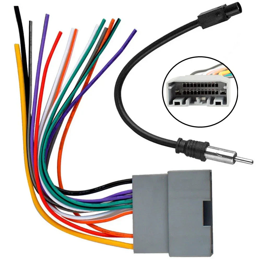 Car Stereo Radio Cable Adapter Wiring Harness & Antenna for Jeep Wrangler (2007-2018)