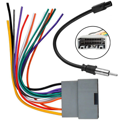 Car Stereo Radio Cable Adapter Wiring Harness & Antenna for Jeep Wrangler (2007-2018)