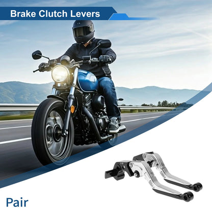 Short Long Brake Clutch Lever for Kawasaki ZX14R (2006–2023) Silver Black
