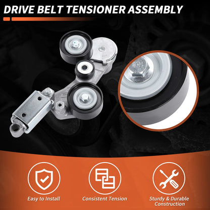 Set of 2 Drive Belt Tensioner Kits for Chevy Impala, Malibu (2014) 12663047
