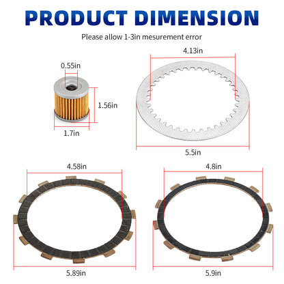 Clutch Friction Plates & Gasket Kit for Suzuki QuadSport Z400 (2003–2008)