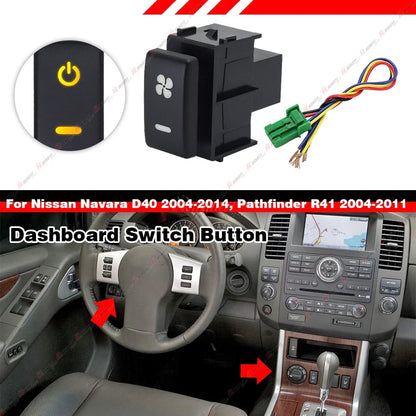 LED Dashboard Control Switch Button 1x for Nissan Patrol Titan Pathfinder Navara