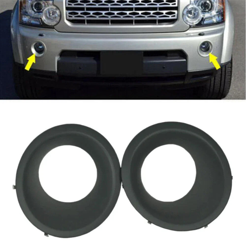 Left & Right Front Bumper Fog Light Bezels for Land Rover LR4 (2010-2014)