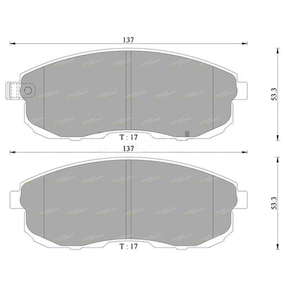 Front Disc Brake Pad Set for Nissan Maxima J30 3.0L VG30E (1990 - 1994)