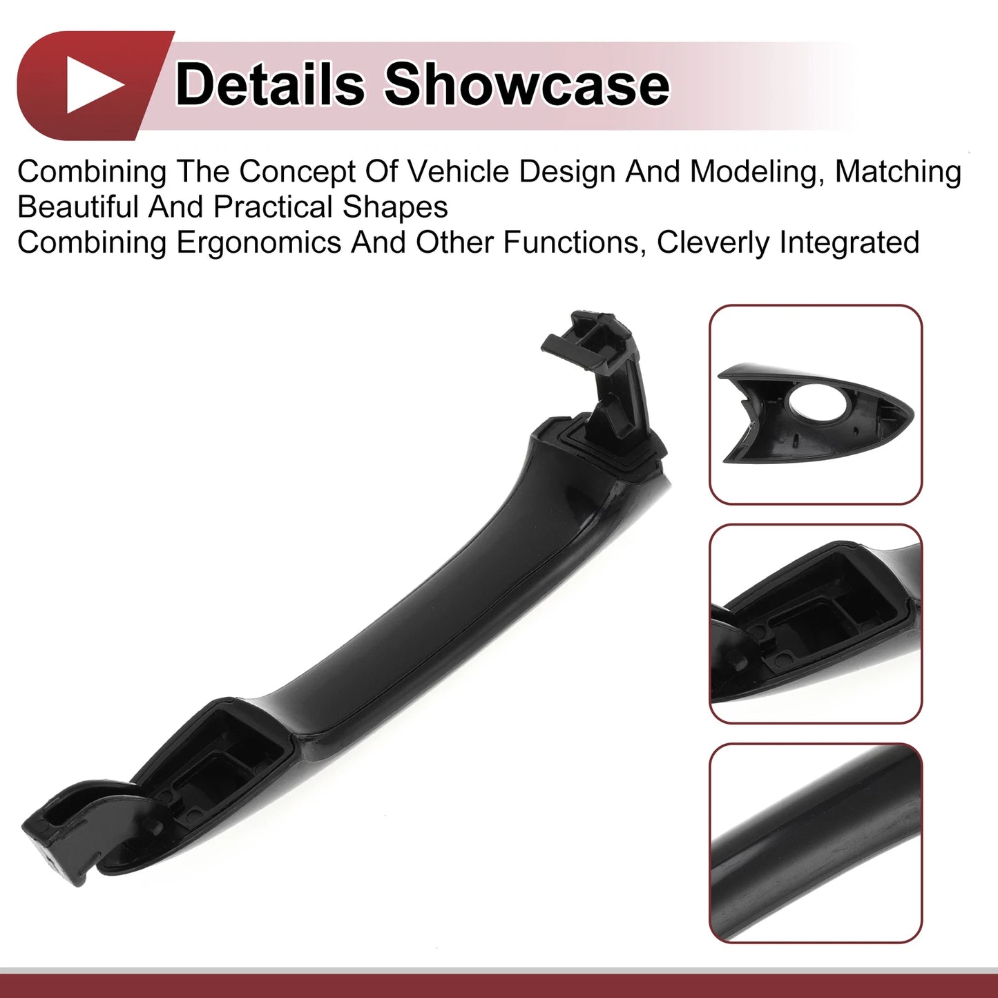 Car Door Handle Grip for Hyundai Sonata (2011–2014) Front Left No. 826523S000 Black