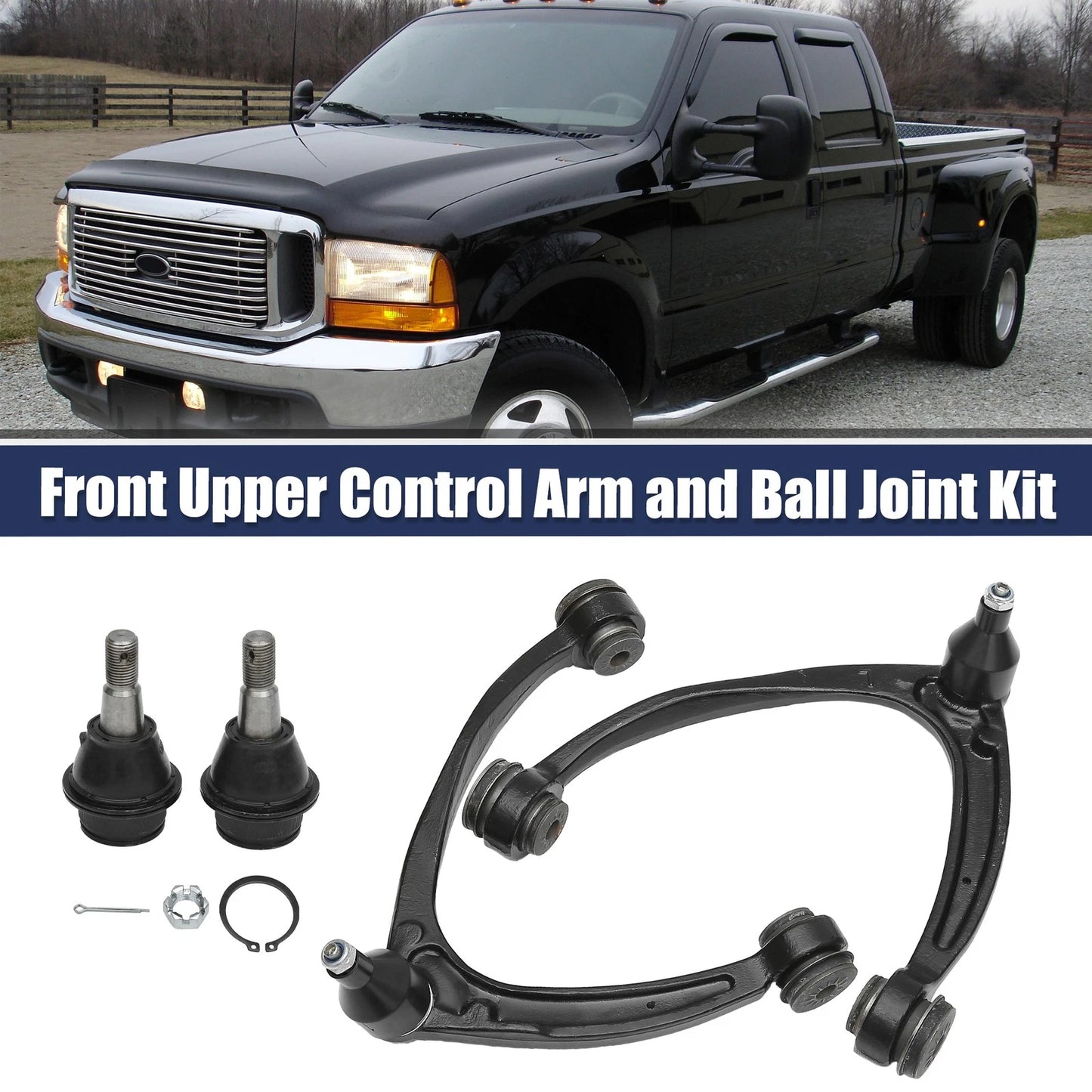 Set of 4 Front Lower Upper Control Arm Ball Joints for Chevrolet Avalanche (2002–2013)