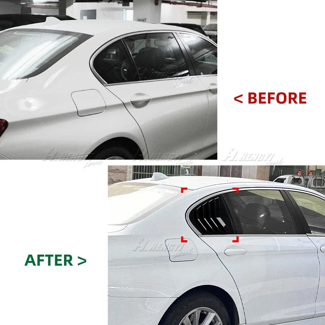 Rear Window Louver Vent Covers for BMW 5-Series (2011–2017)
