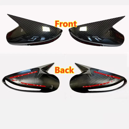 2 x Carbon Fiber OX Horn View Mirror Trim for Hyundai Sonata (2011–2014)