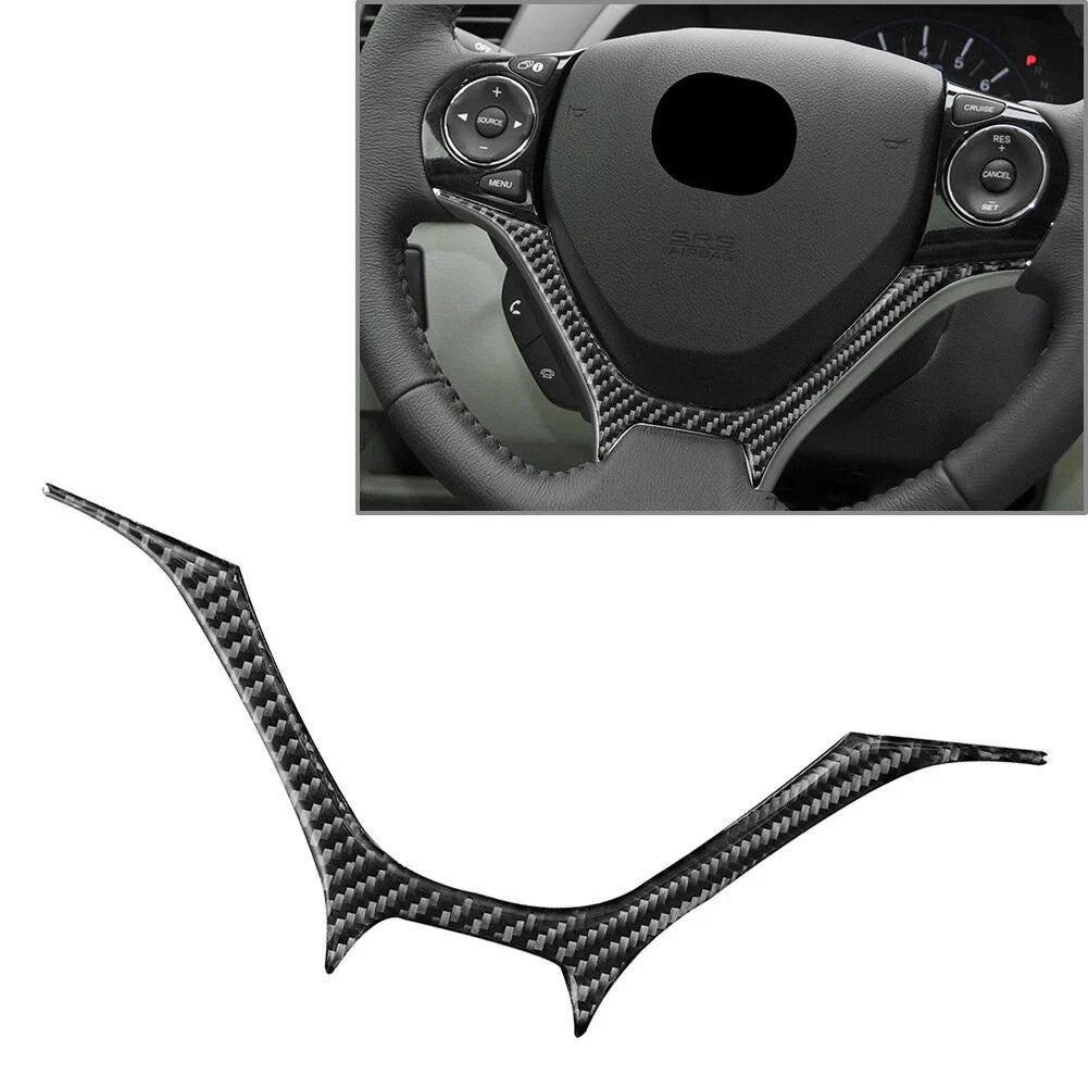 Carbon Fiber Steering Wheel Cover Trim for Honda Civic (2012-2015)
