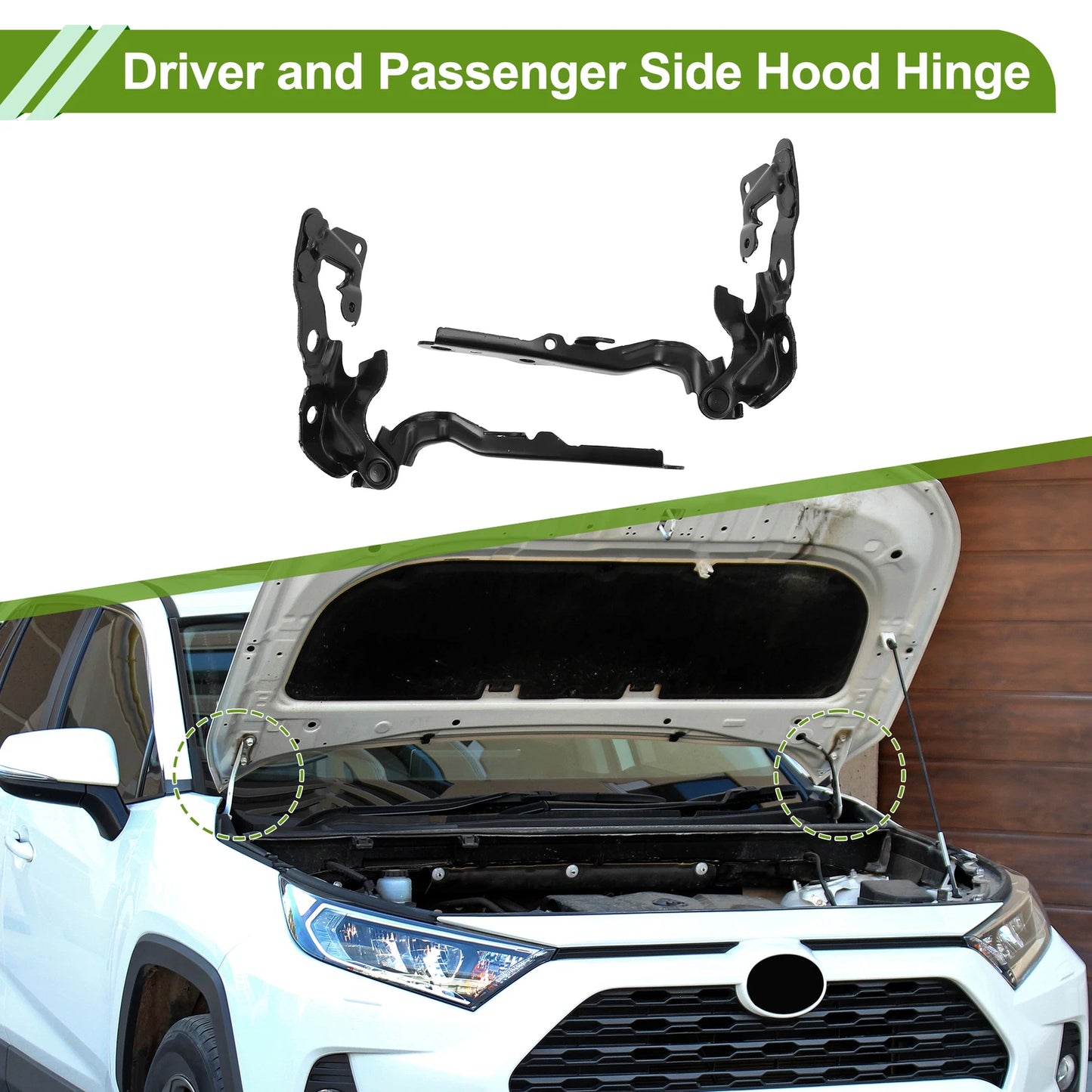 Hood Hinges for Toyota Camry (2007–2011) 53410-33180 1 Pair