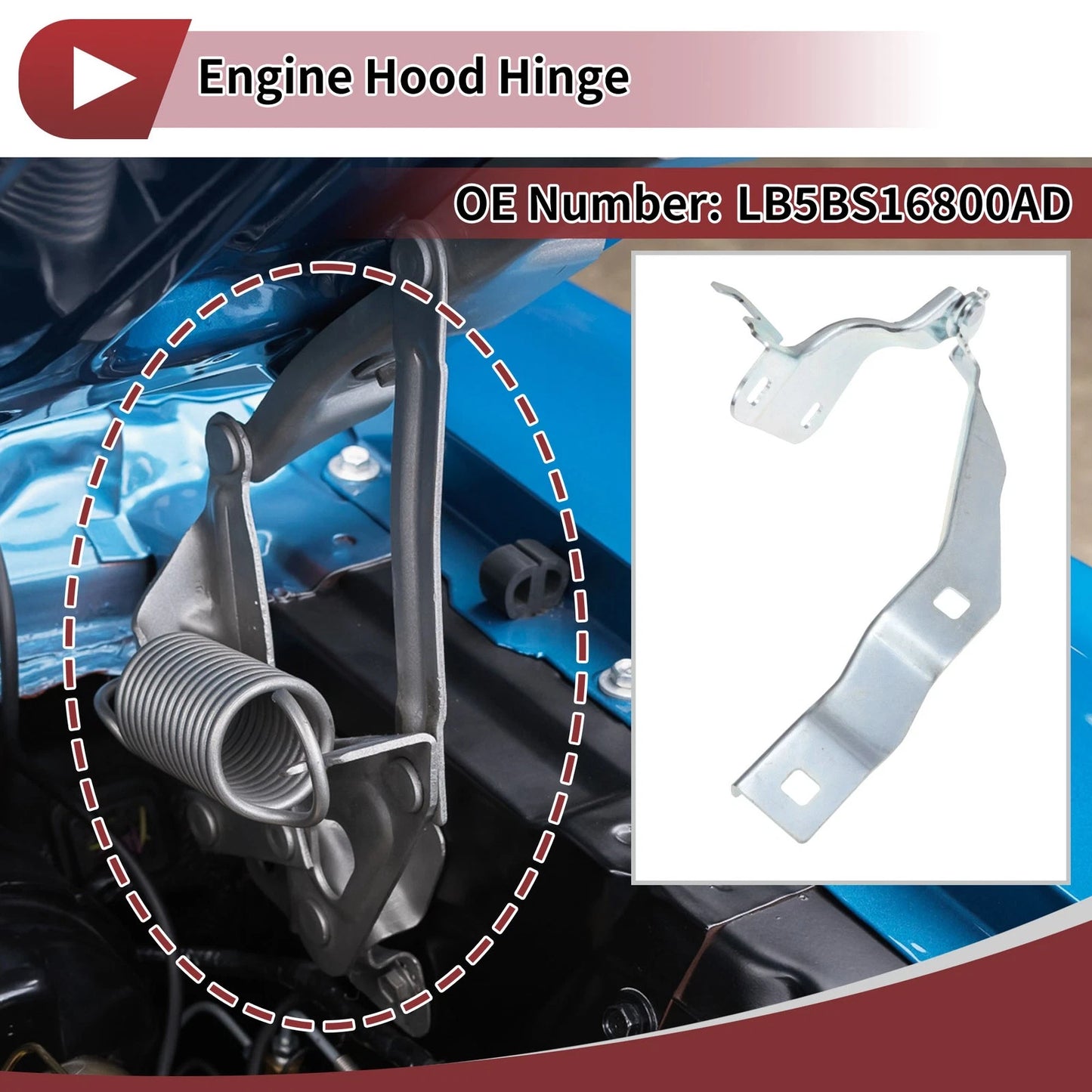Hood Hinge for Ford Explorer (2020–2023) Right Side, 1 pcs