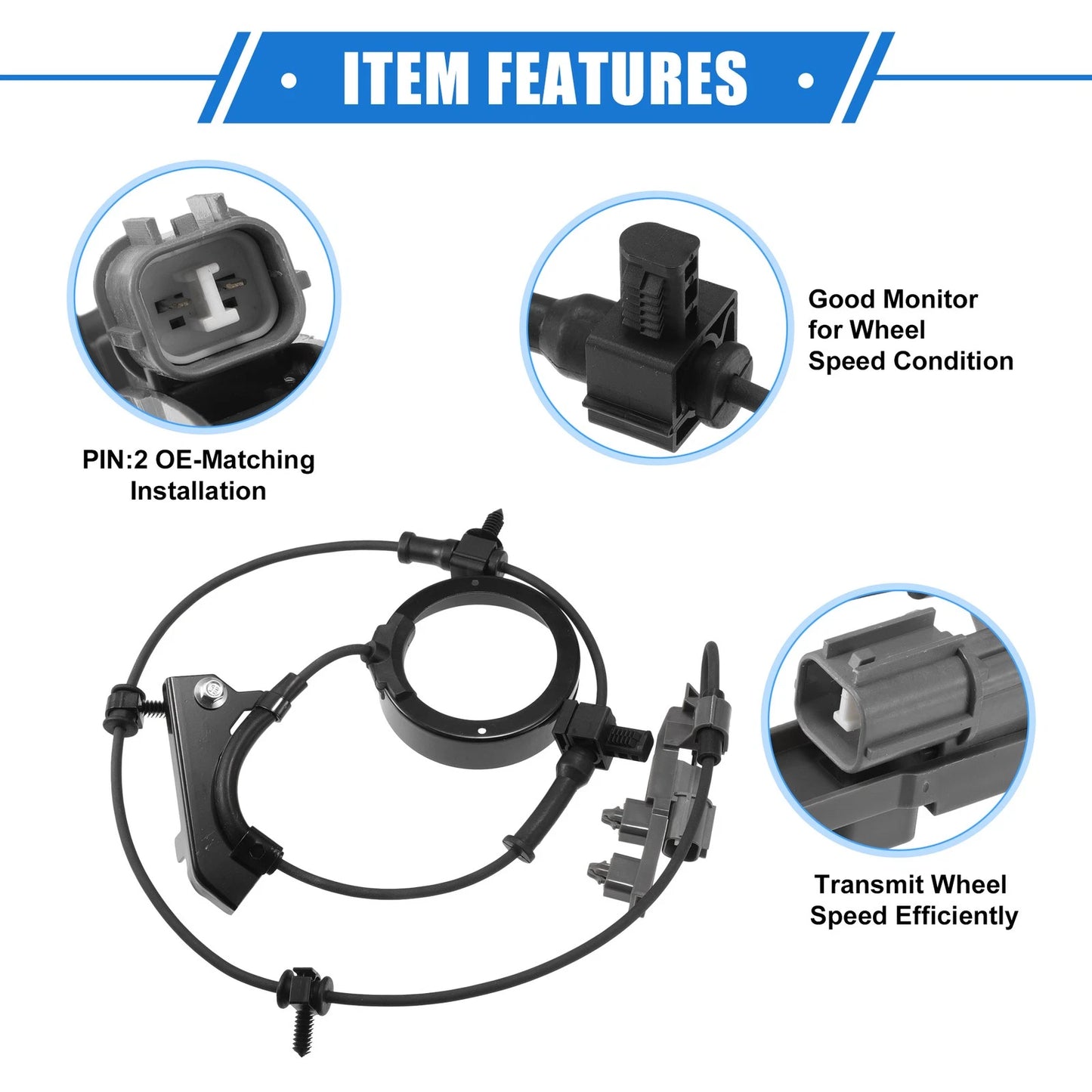 ABS Wheel Speed Sensor for Chevrolet Colorado (2015–2022) No. 15176997
