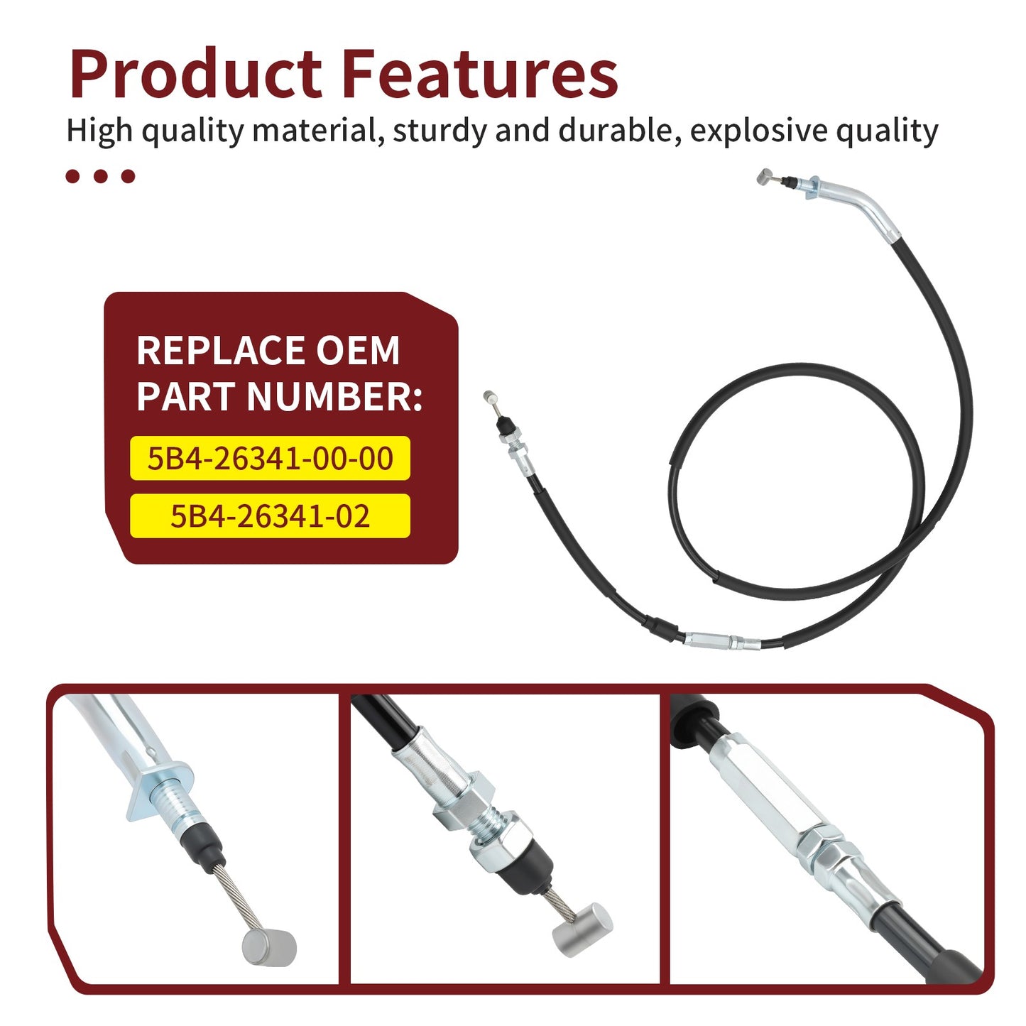 Brake Cable for Yamaha Rhino 700 (2008–2013)