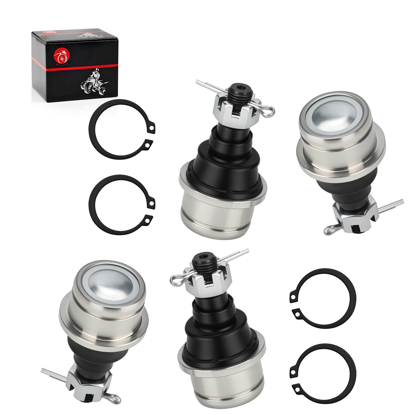 Set of 4 Upper & Lower Ball Joints for Honda Rubicon 500 TRX500 (2001–2019)
