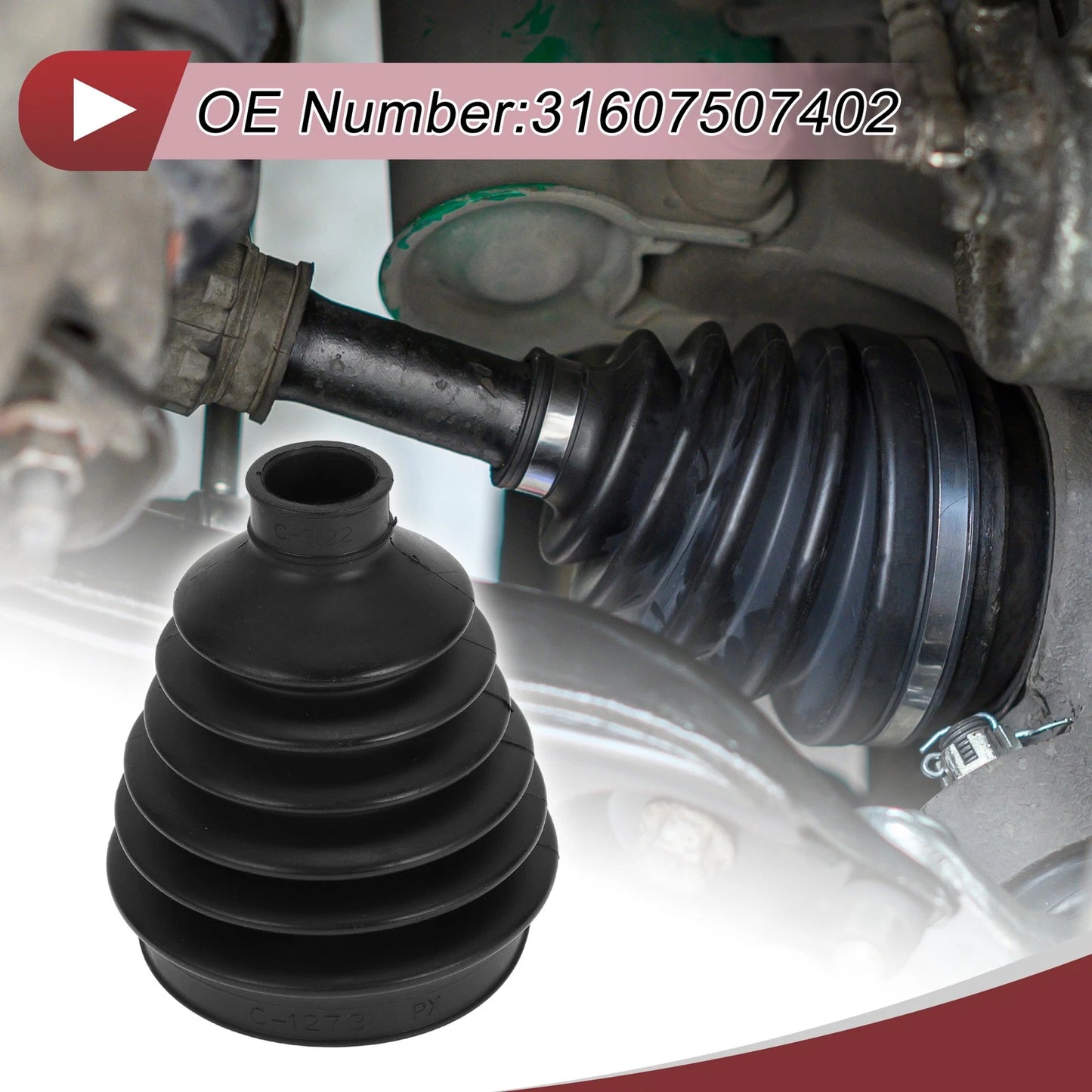 Outer CV Joint Boot Kit with Clamps for BMW X5 (2000–2006) - 31607507402