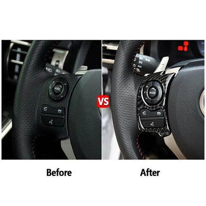 Carbon Fiber Steering Wheel Button Trims for 2014-2017 Lexus IS250 IS300 IS350