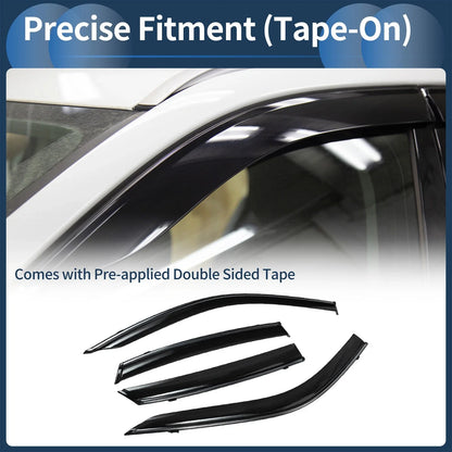 Window Deflectors for Honda Civic Sedan 2022 Side Vent Visors Black 1 Set