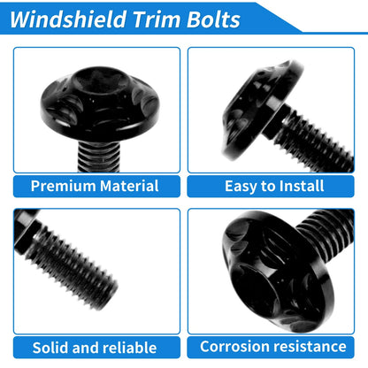 Windshield Bolts for Harley Street Glide FLHX (2006–2013) Titanium Black