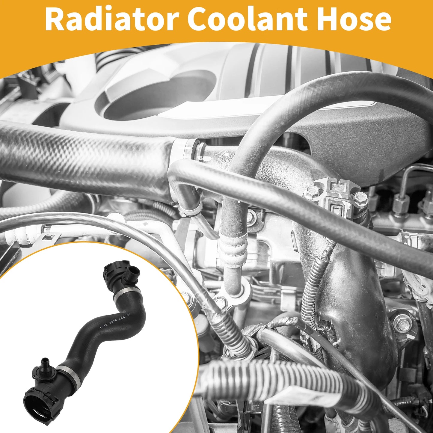 Radiator Coolant Hose for BMW 7 Series F01 F02 F03 F04 (2009–2015) No. 17127578398