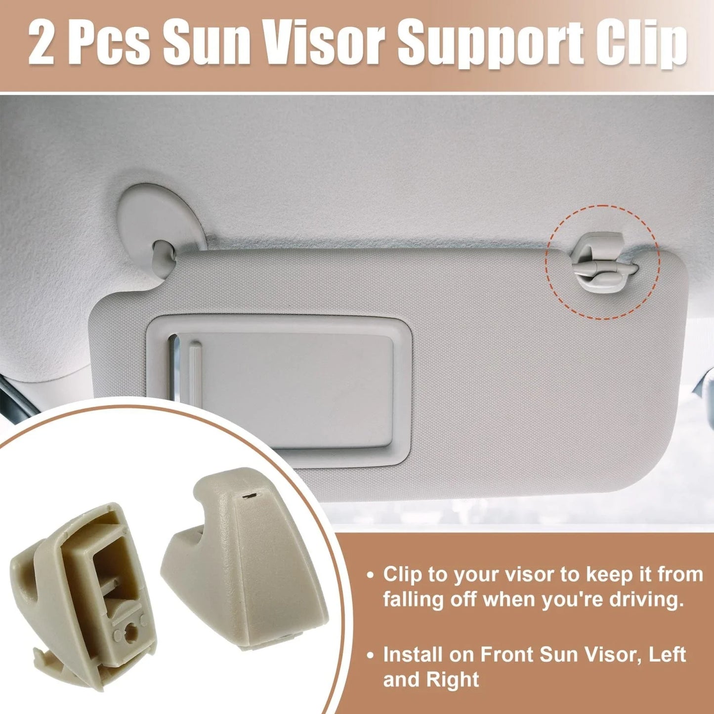 2 x Sun Visor Support Clip Retainers for Chevrolet Cruze Sonic (2011-2019)