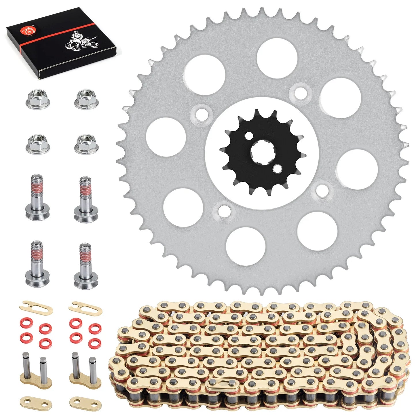 Drive Sprocket Chain w/ Bolts for Honda XR100R/CRF100F