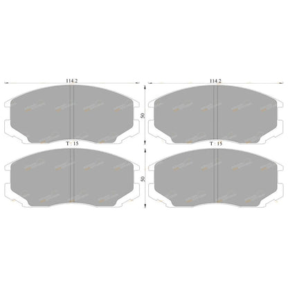 Front Disc Brake Pad Set for Mitsubishi Lancer CC CE 1.5/1.6/1.8L (1992-2004)