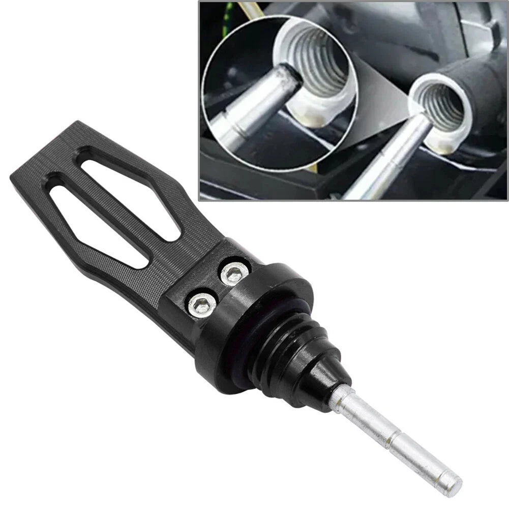CNC Black Engine Oil Dipstick Cap Plug for Motorcycle Crankcase Gauge
