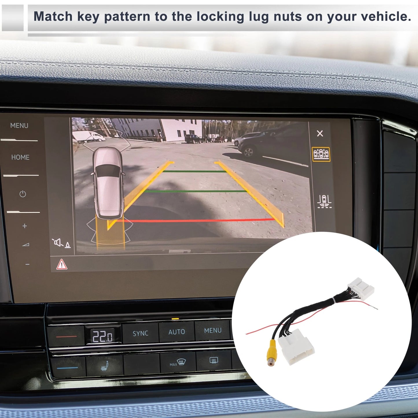 Rear View Camera Adapter Wire Harness Cable for Toyota Camry