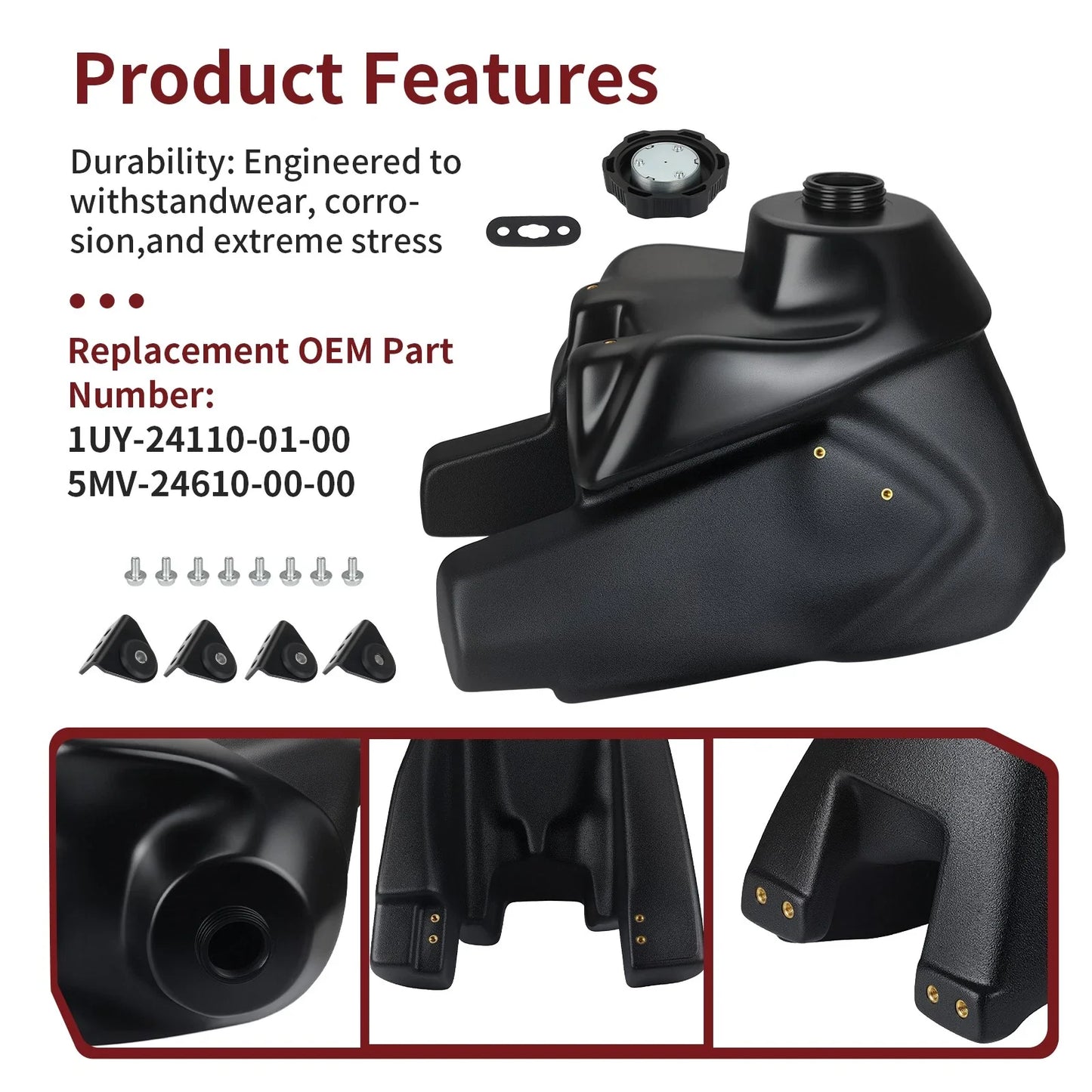 Gas Fuel Petrol Tank for Yamaha Warrior 350 (1987–2004)