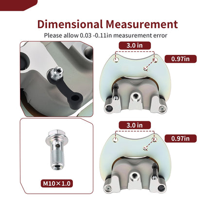 Rear Brake Calipers with Pads for Polaris RZR XP 4 Turbo S (2019–2020)