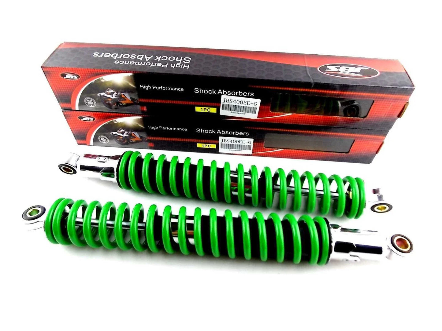 400mm Green/Chrome Rear Shock Absorbers for Honda XL185