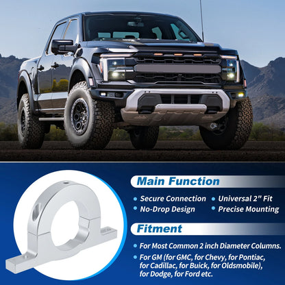 2" Aluminum Universal Steering Column Mount for Various Models