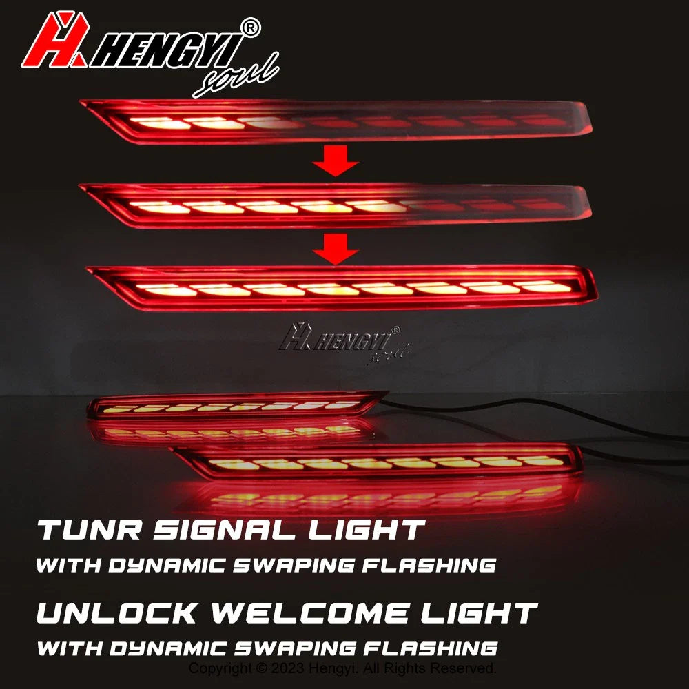 LED Rear Bumper Brake Turn Signal Light for Toyota Land Cruiser (2018–2024)
